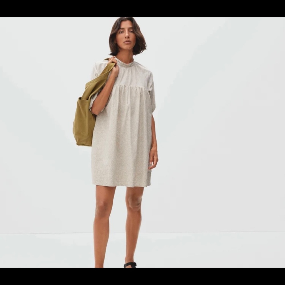 NWT Everlane The Shirred Mini Dress